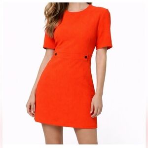 Topshop Orange "Twiggy" or "Popper" Shift Dress